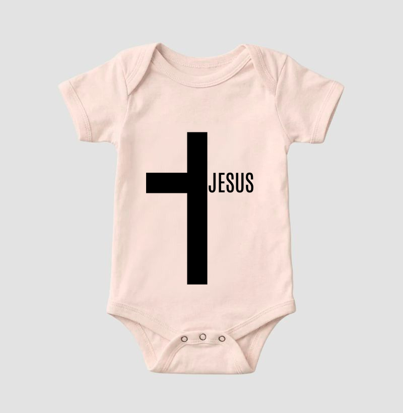 Cruz Jesus - Estampa Preta