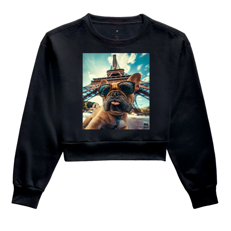 Moletom Cropped Bulldog Frances "Selfie 2"