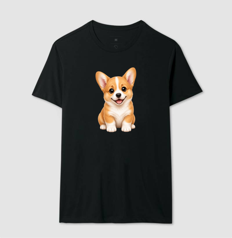 Corgi Claro - Desenho Animado - Camiseta