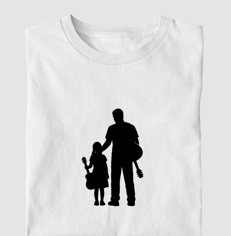 PAI E FILHA SILHUETA VIOLÃO