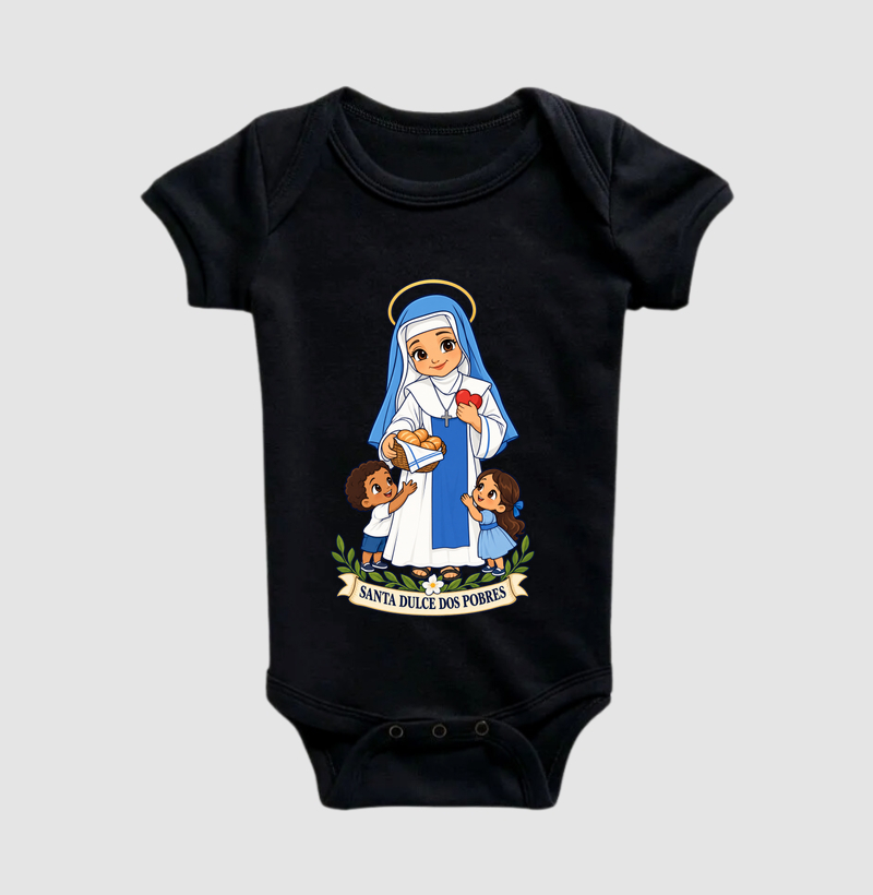 Santa Dulce dos Pobres estilo chibi - Body Infantil