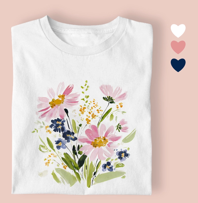 camiseta flores summer 