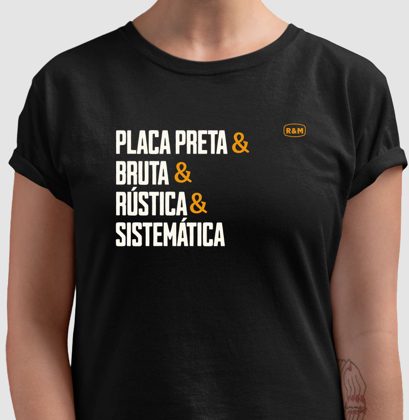 Placa Preta - Bruta - Rústica - Sistemática