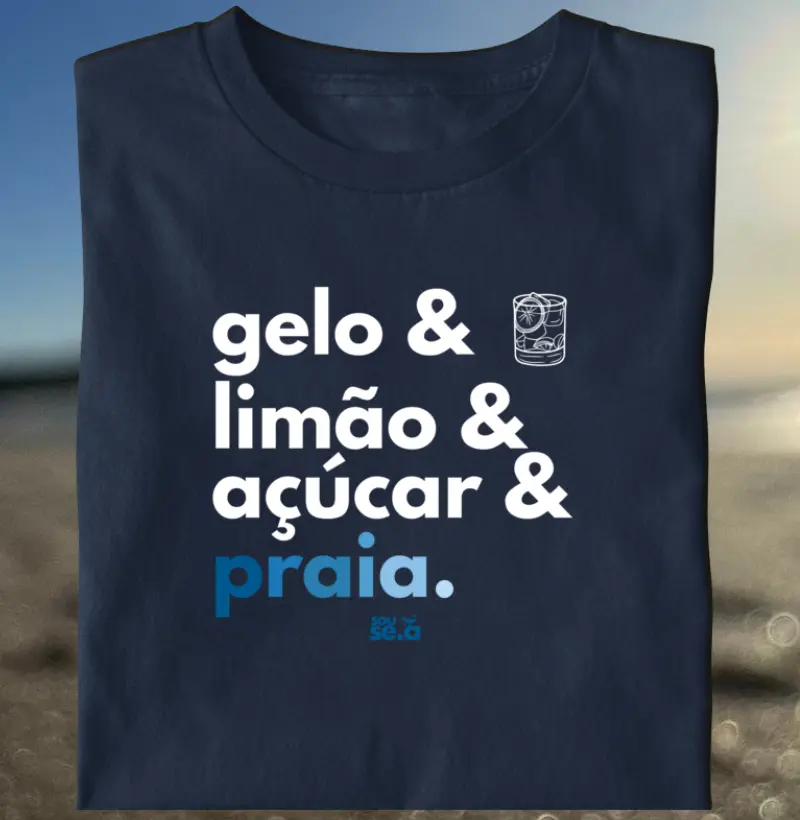 gelo, limão, açucar e praia