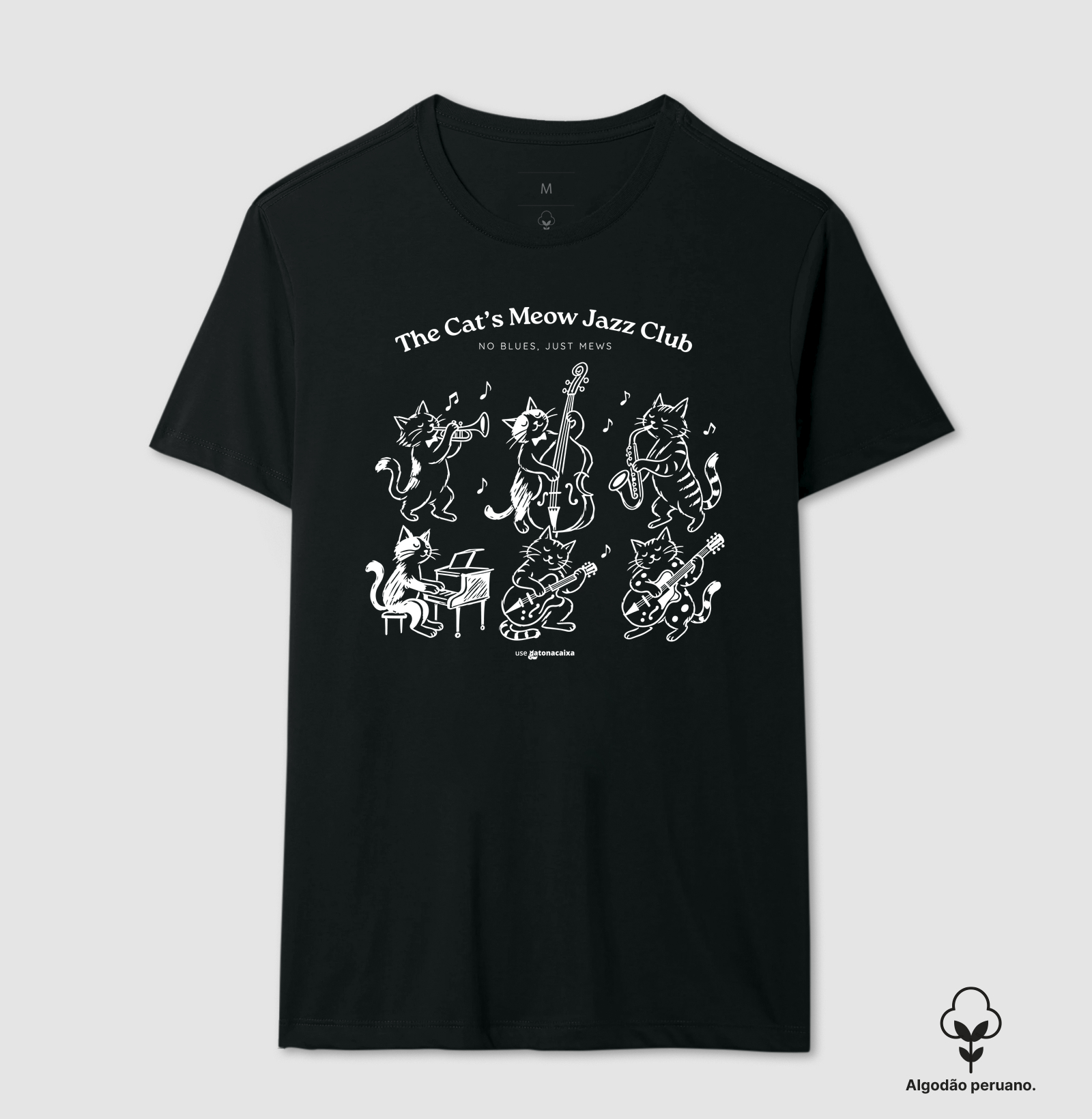The Cat’s Meow Jazz Club - Camiseta Algodão Peruano