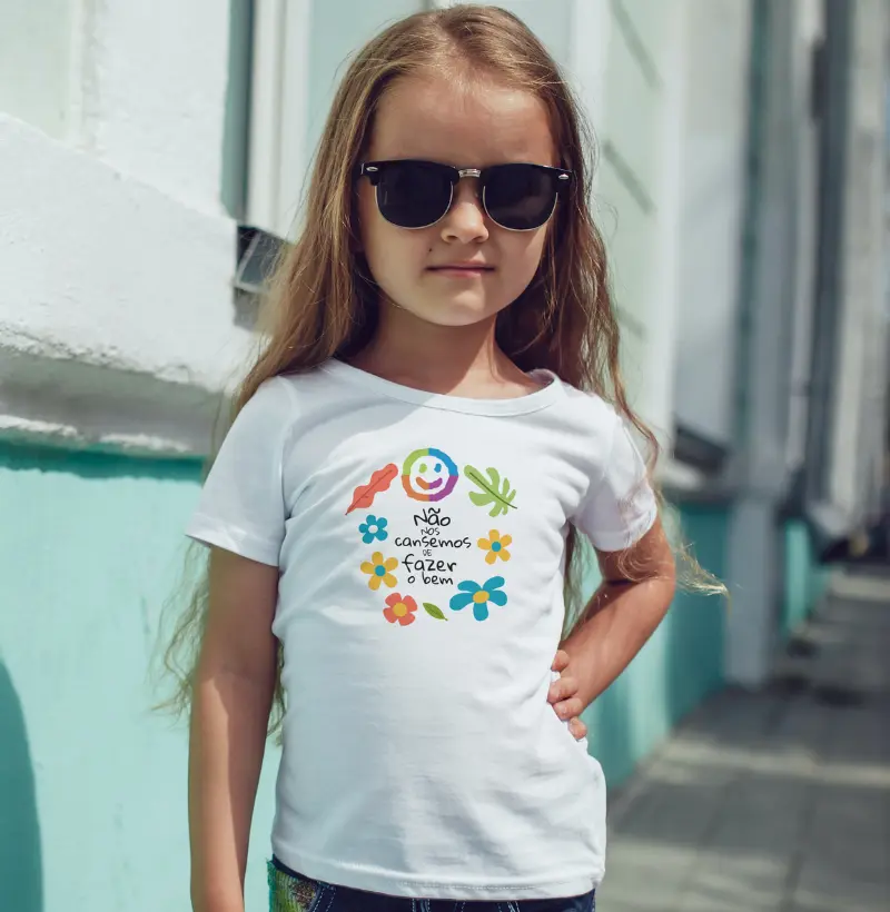 Camiseta Mini Cirinho Sorrindo - Ong de combate ao Câncer de Sorriso-MT