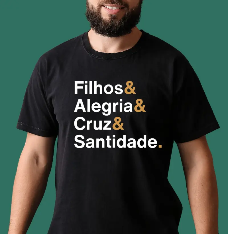 Pai Católico Filhos Alegria Cruz e Santidade