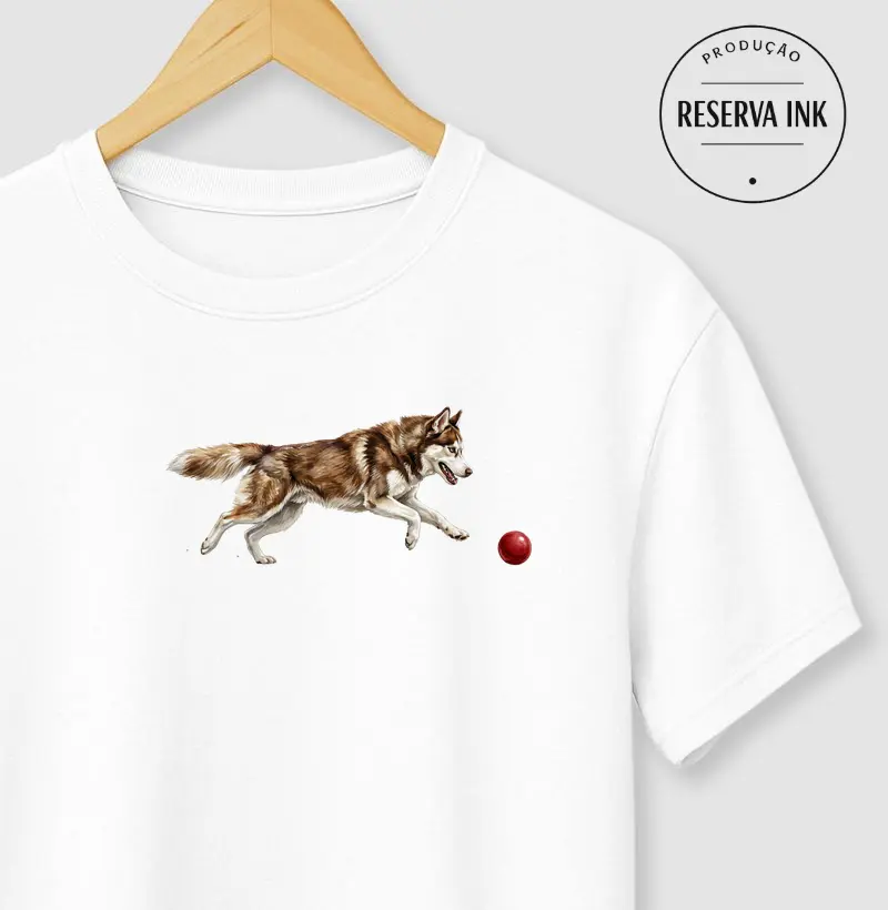 Husky Siberiano Marrom Minimalista