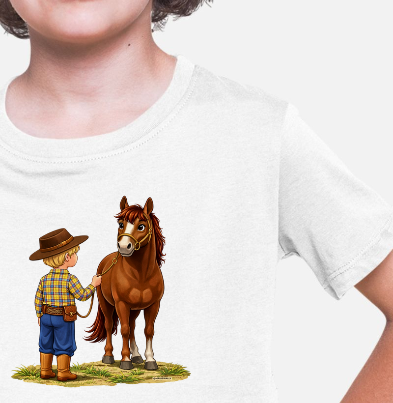 Menino Loiro e Cavalo 3