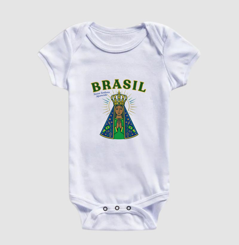 Body Infantil Brasil Nossa Senhora Aparecida