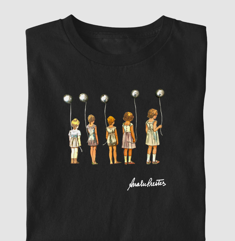 Analu Prestes. MENINAS COM BALÕES DE PRATA.