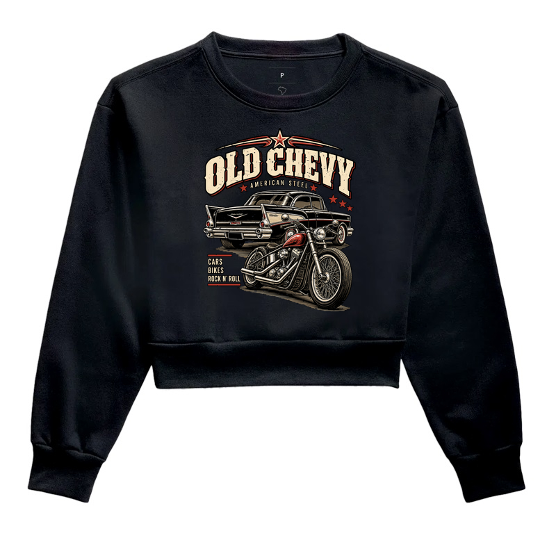 American Steel | Steel & Wheels - Old Chevy - Cropped Moletom