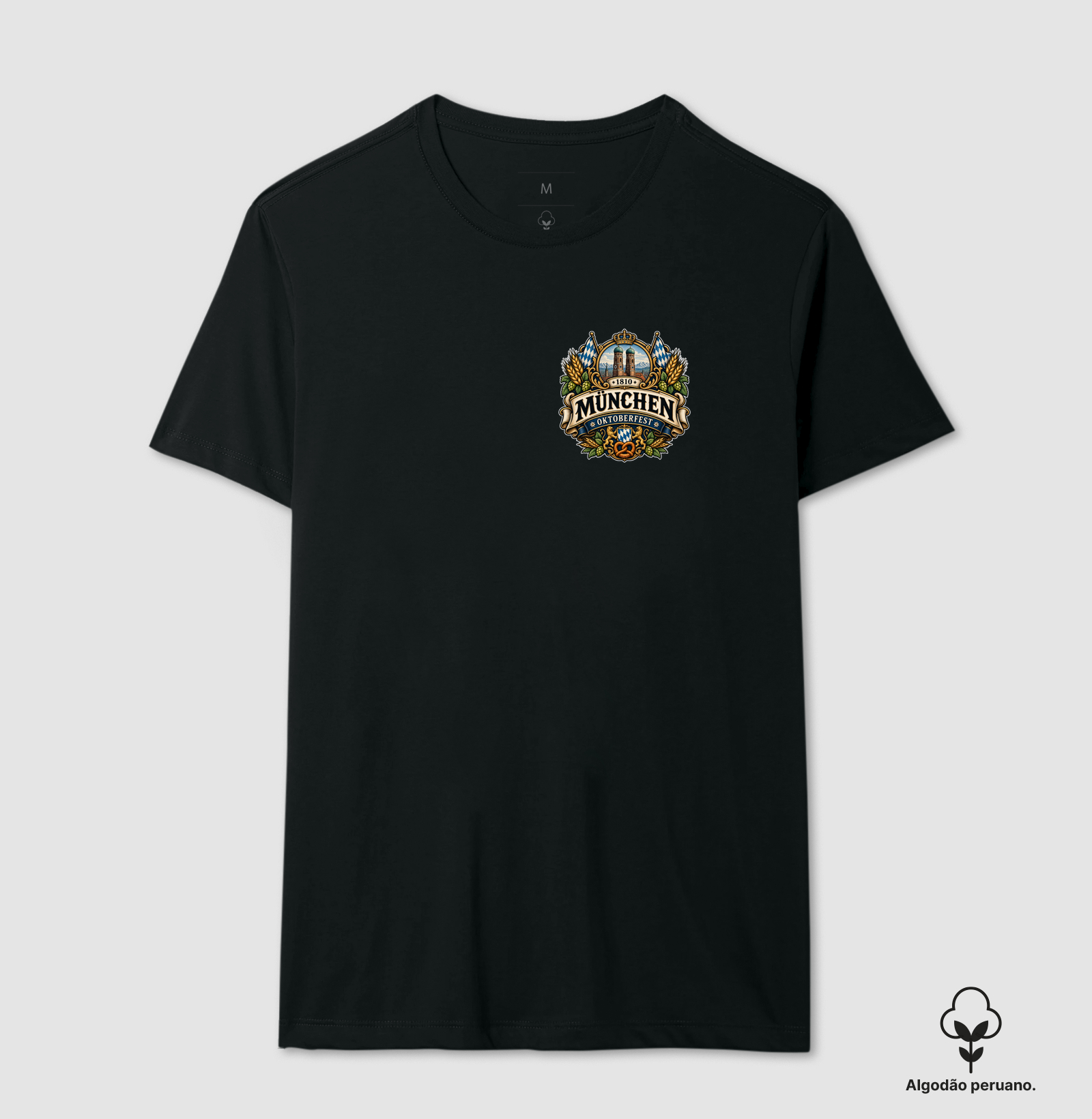 München Oktoberfest 1810 Mini - Camiseta Algodão Peruano