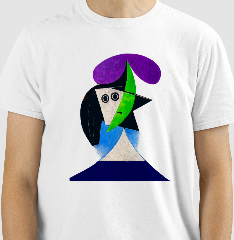 Cubismo _ Mulher com chapeu roxo