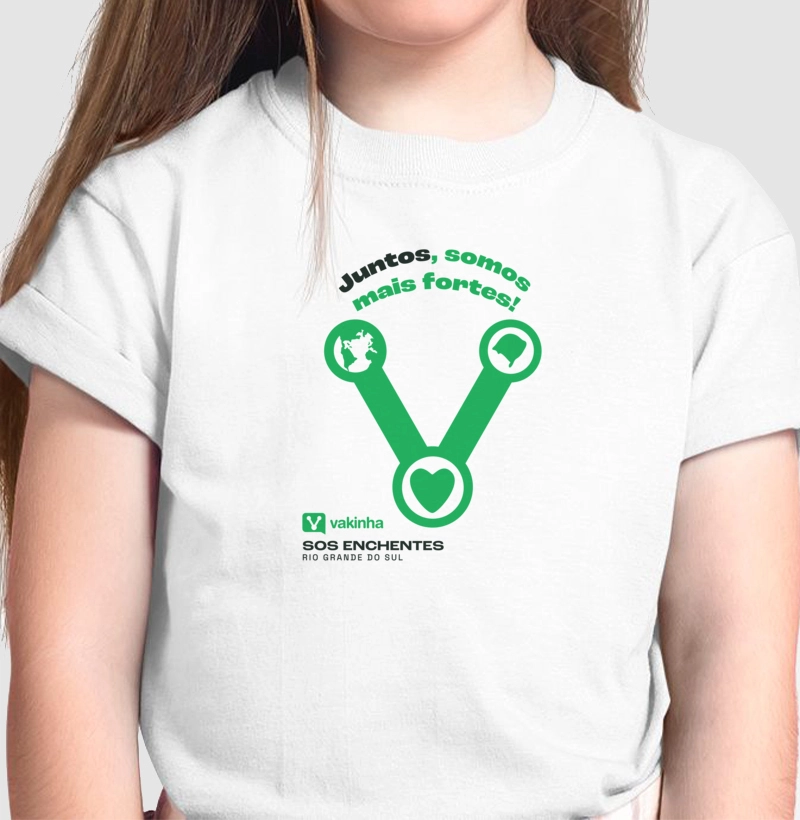 CAMISETA INFANTIL - JUNTOS SOMOS MAIS FORTES