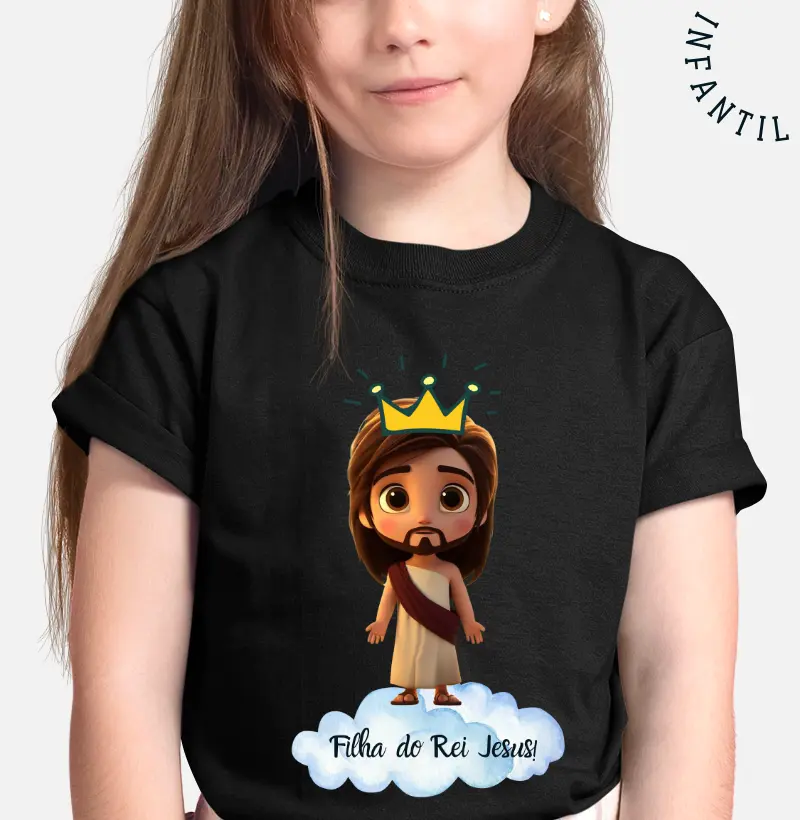 Mini Camiseta Filha do Rei Jesus!