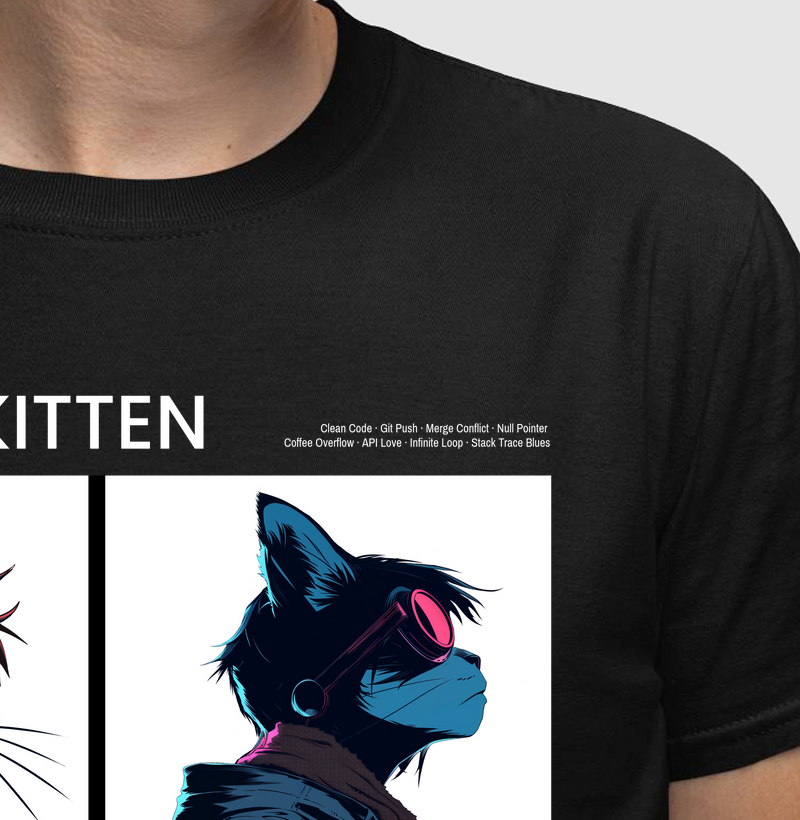 Coding Kitten - Camiseta Unissex para Devs Estilosos