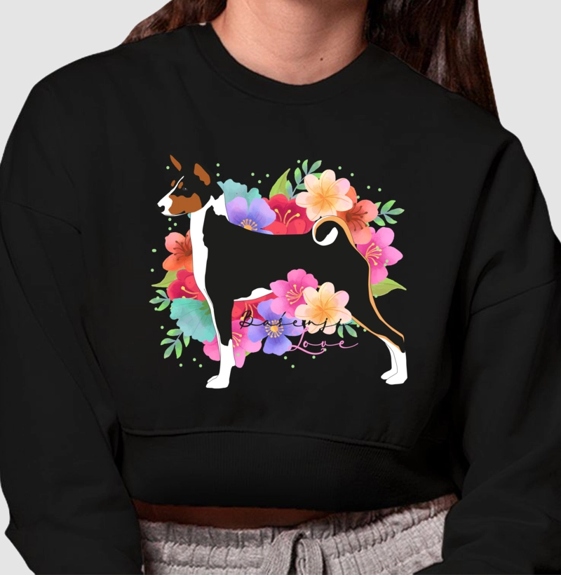 Basenji Floral Love