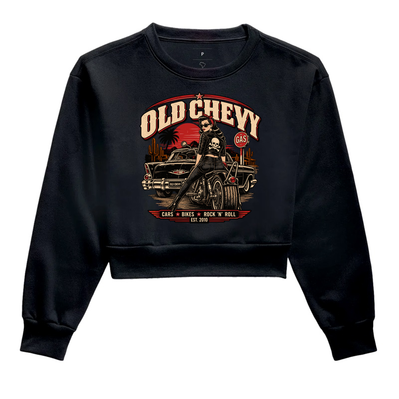 Backroad Rebel | Road Rebels - Old Chevy - Cropped Moletom
