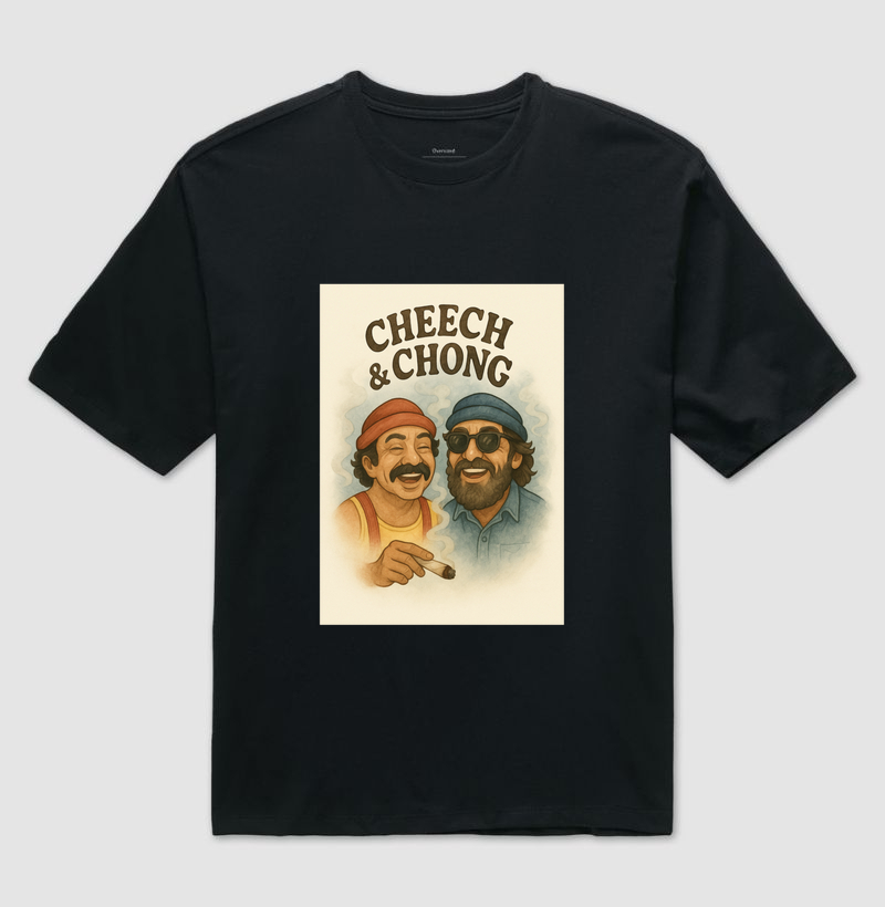 Camiseta oversized - Cheech & Chong