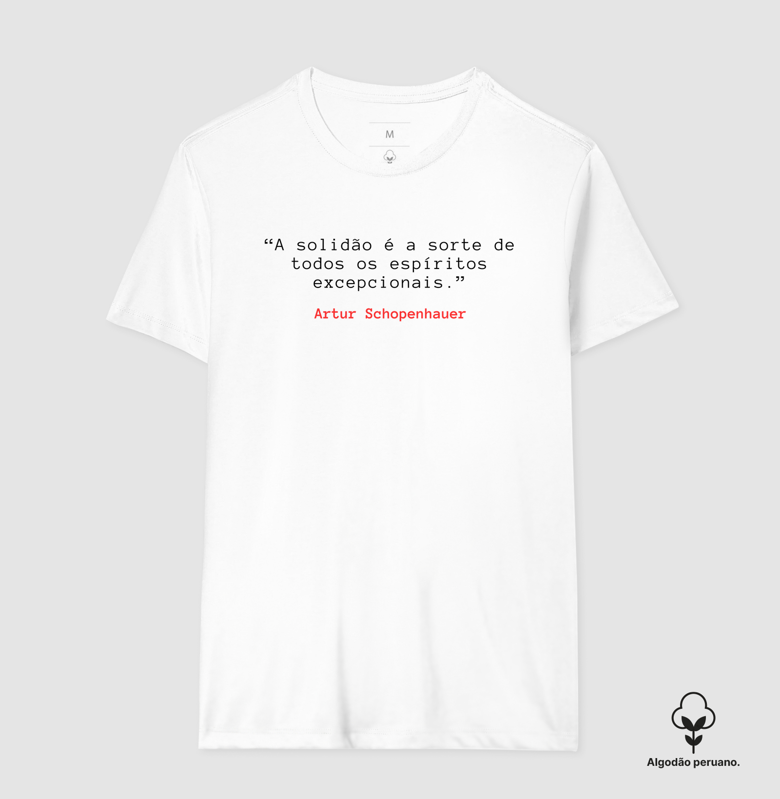 Camiseta em Algodão Peruano Arthur Schopenhauer Espíritos Excepcionais