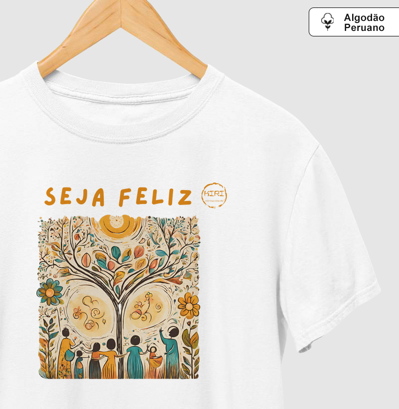 Camiseta Premium KIRI - Seja Feliz