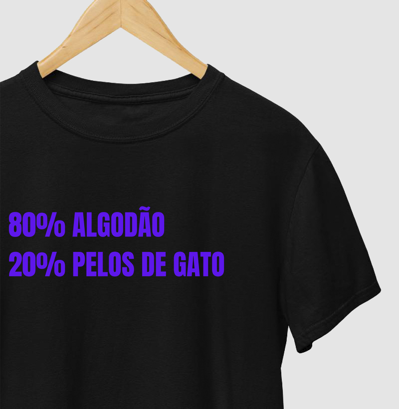 80% algodão 20% pelos de gato