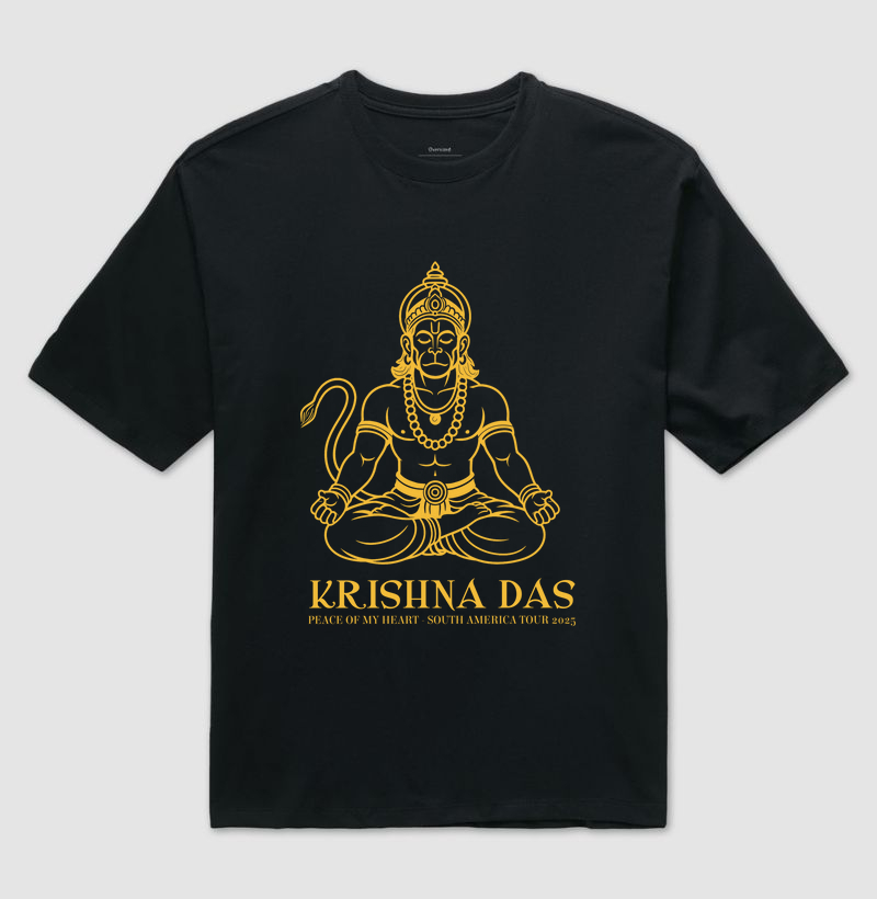 Hanuman - Camiseta Oversized -Estampa Amarela