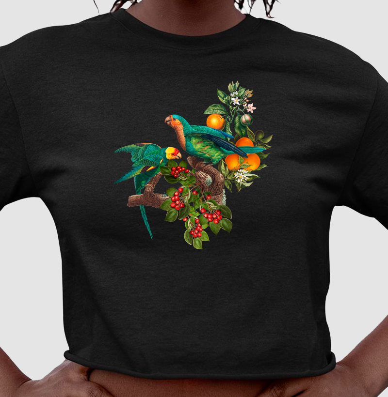 Colagens - Psitas, Flores e Frutas Cropped