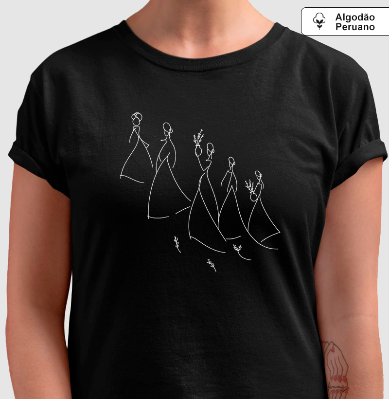 Cortejo das Baianas - Camiseta Algodão Peruano