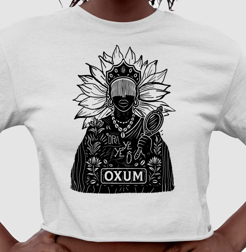 Cropped Oxum (estampa preta)