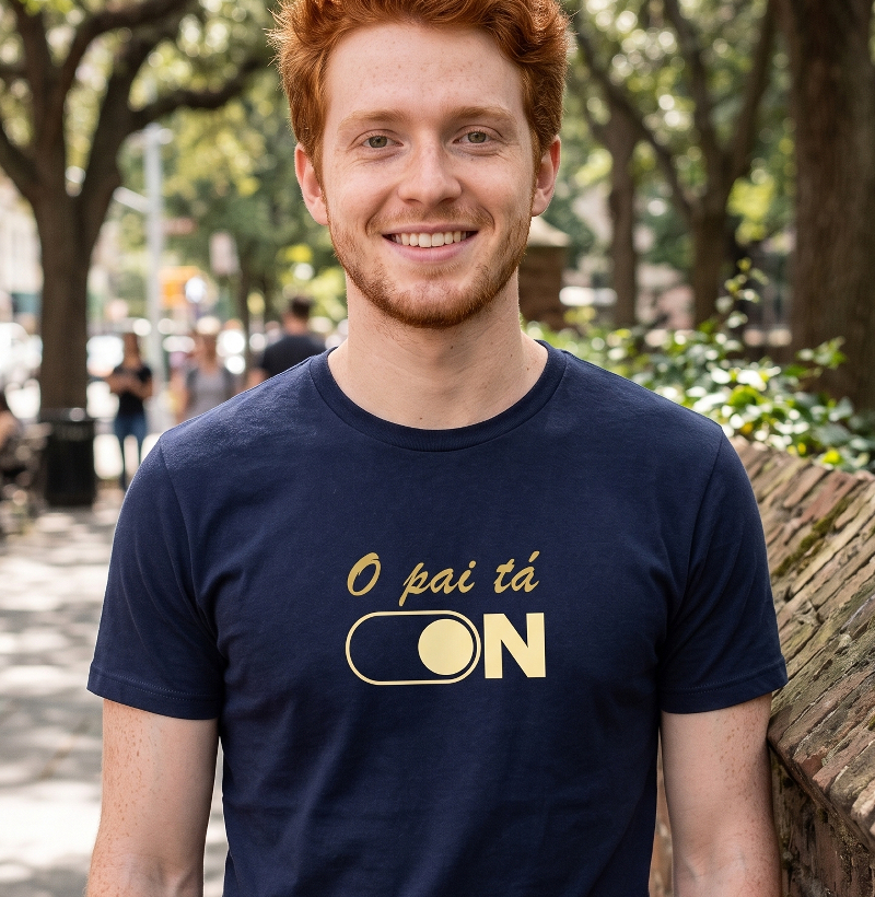Camiseta Gamer "O Pai Tá On"