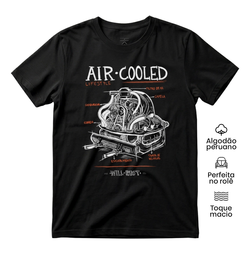 Aircooled Lifestyle | Colorido - Camiseta Algodão Peruano