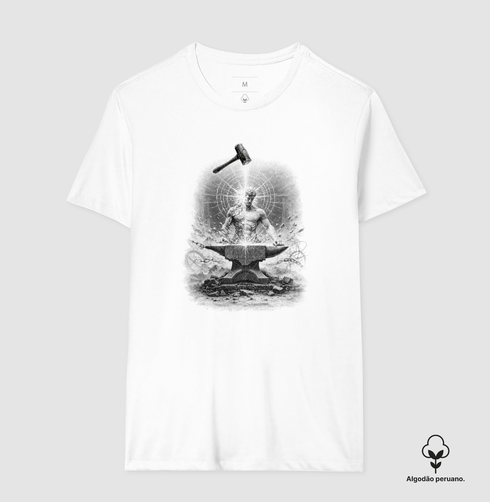 Estoicismo "Carving Stone" - Camiseta Algodão Peruano