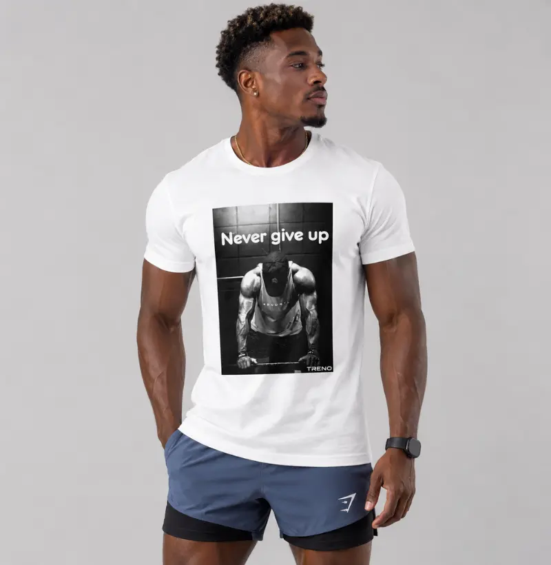 Camiseta Never Give Up – TRENO | Nunca Desista