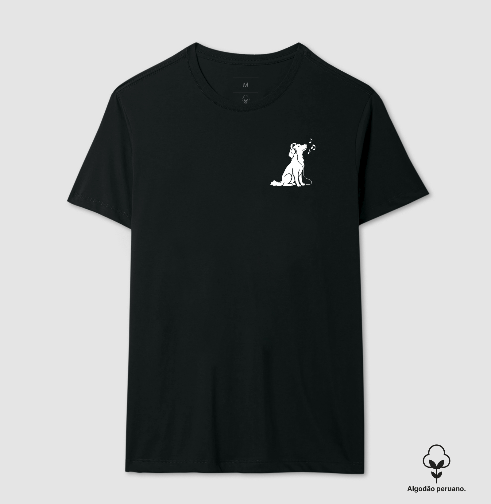 Cachorro Músico - Camiseta Algodão Peruano