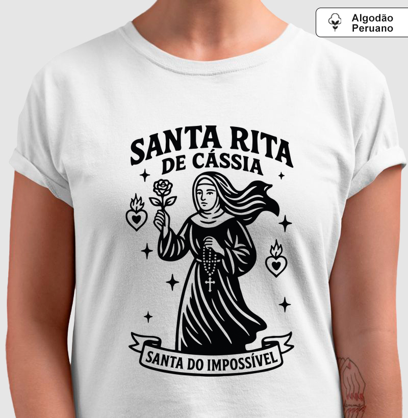 Santa Rita de Cássia - Santa do Impossível - Algodão Peruano
