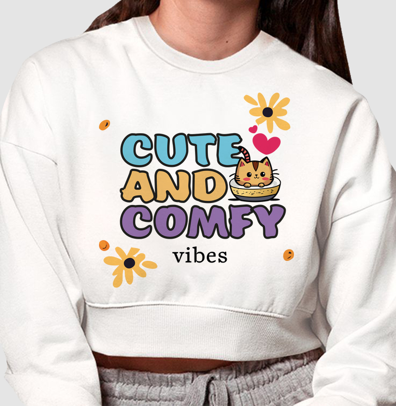 Moletom Cropped - Cute And Comfy