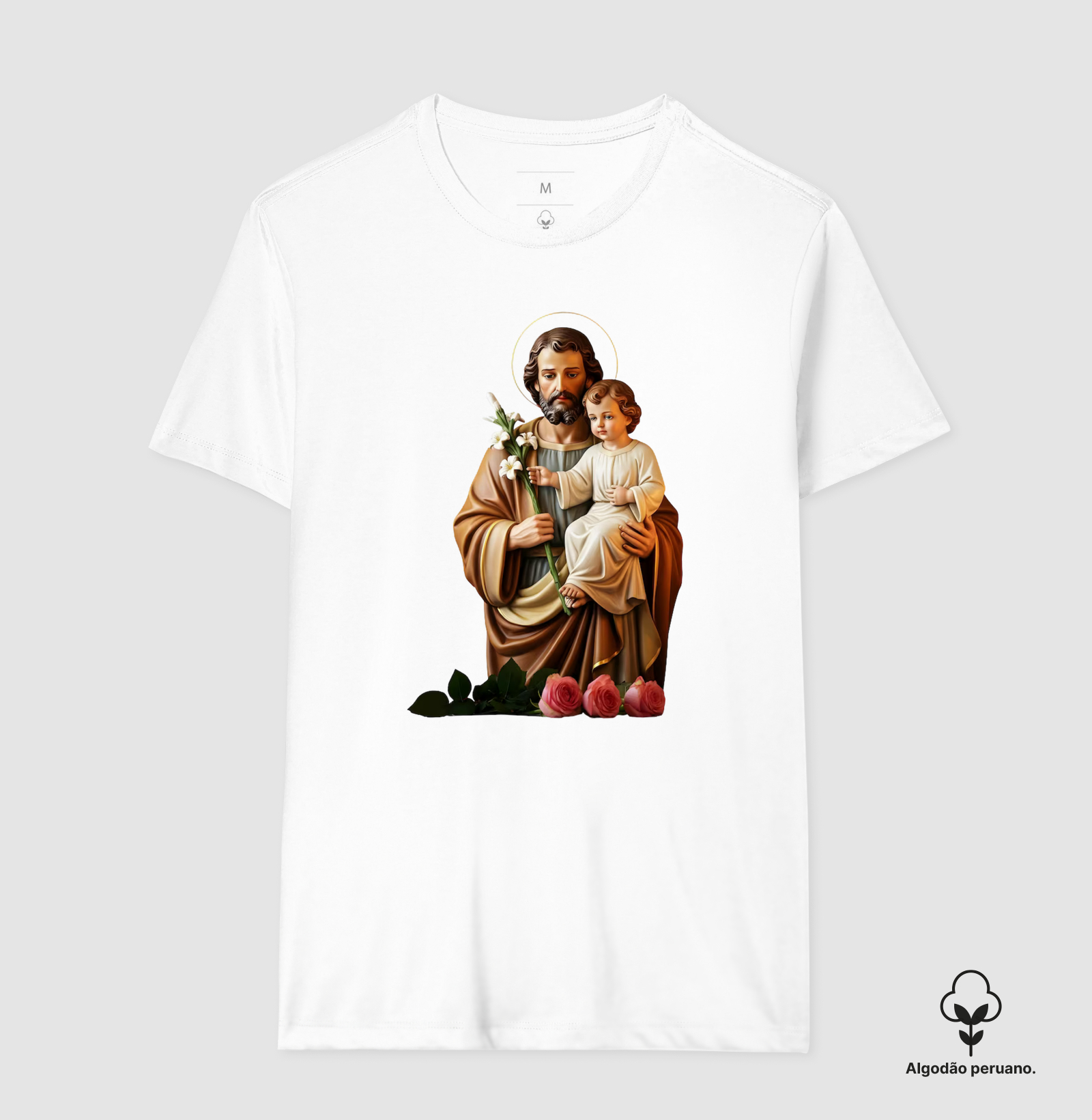 Camiseta São José com o Menino Jesus