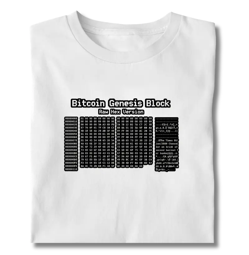 Camiseta Bitcoin Genesis Block