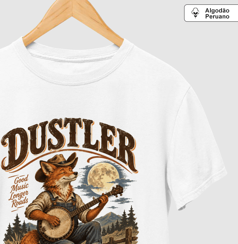 Camiseta Country Masculina Dustler Bluegrass Fox Banjo