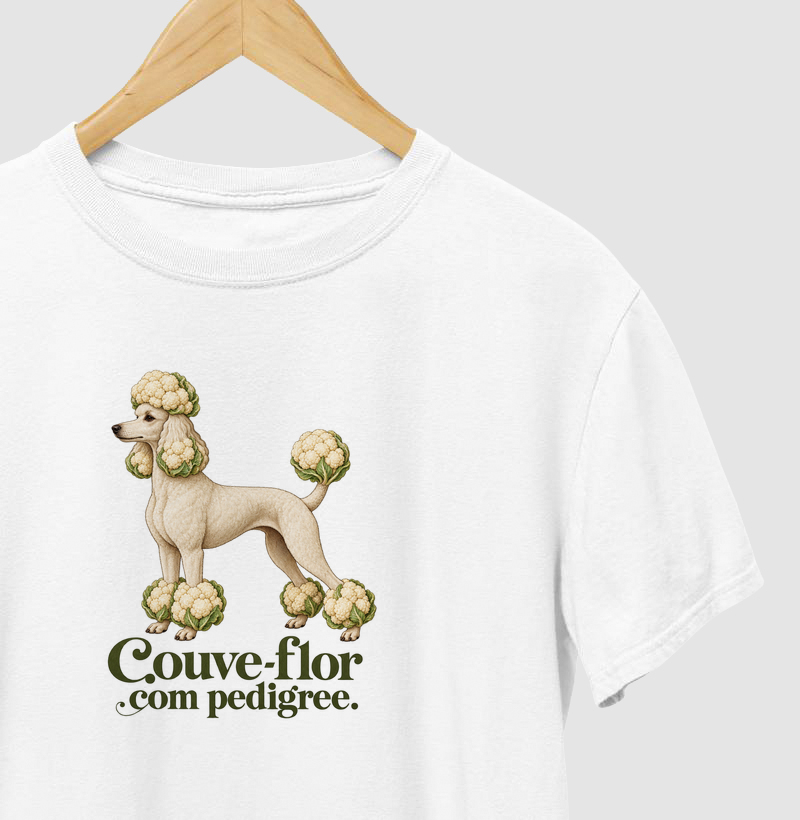 Poodle: Couve-flor Com Pedigree - Camiseta