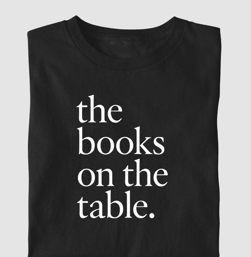 The books on the table.