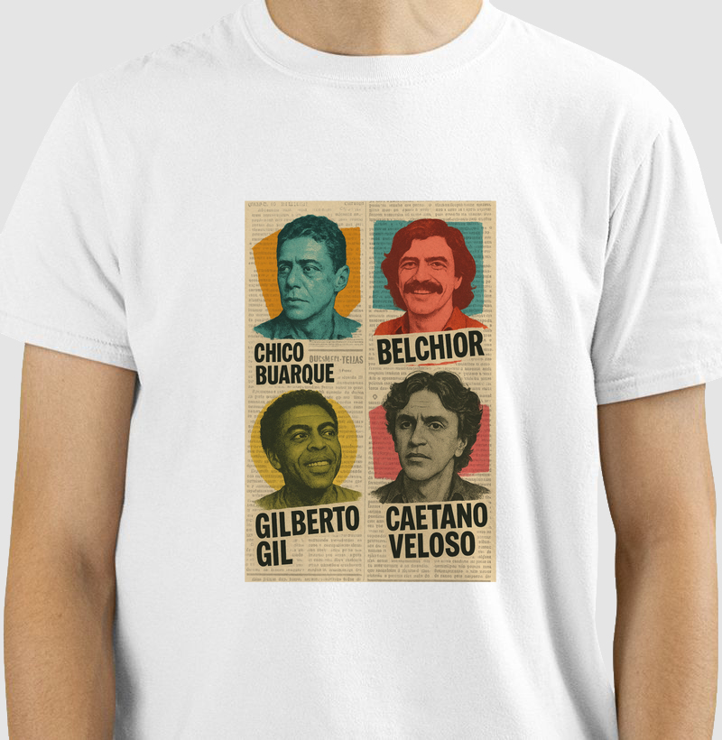Camiseta Belchior, Chico, Caetano e Gil 