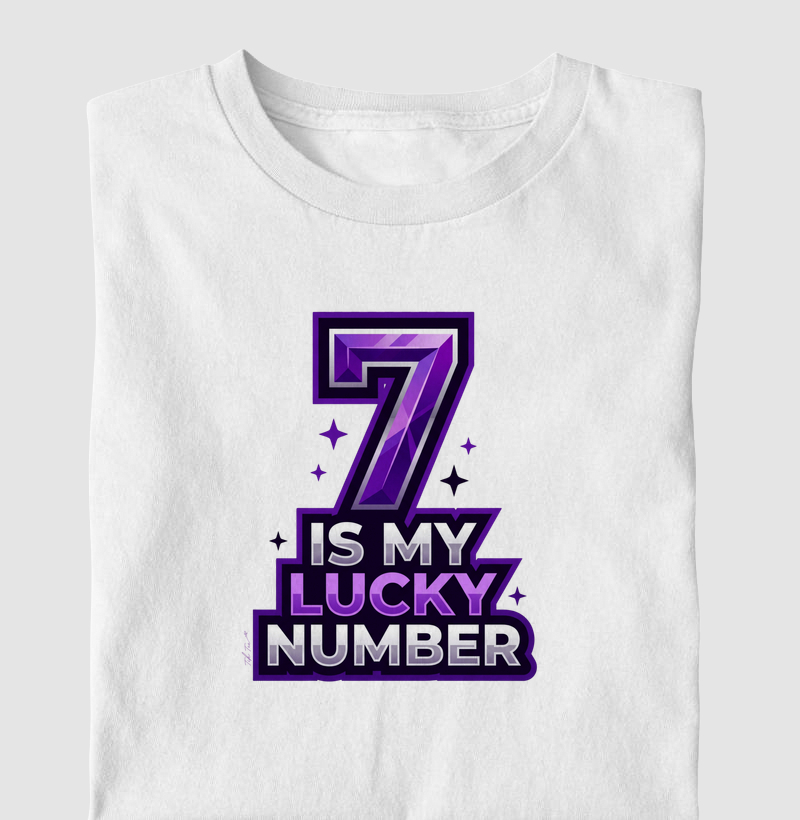 7 is my lucky number - Camiseta Infantil