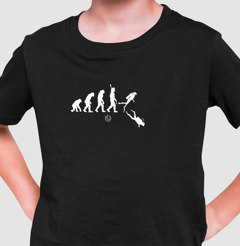 Camiseta Infantil Evolução do Mergulhador 