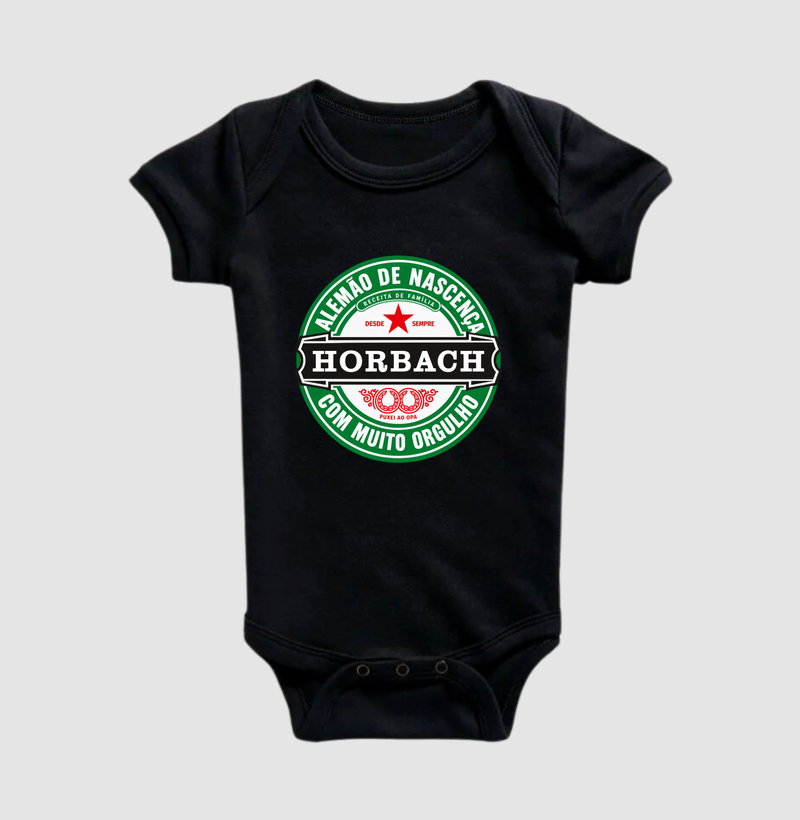 Horbach – Alemão de Nascença, com Muito Orgulho - Body Infantil