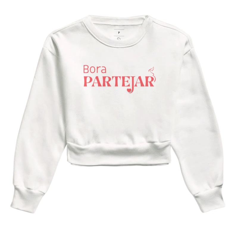 Bora Partejar Moleton Cropped
