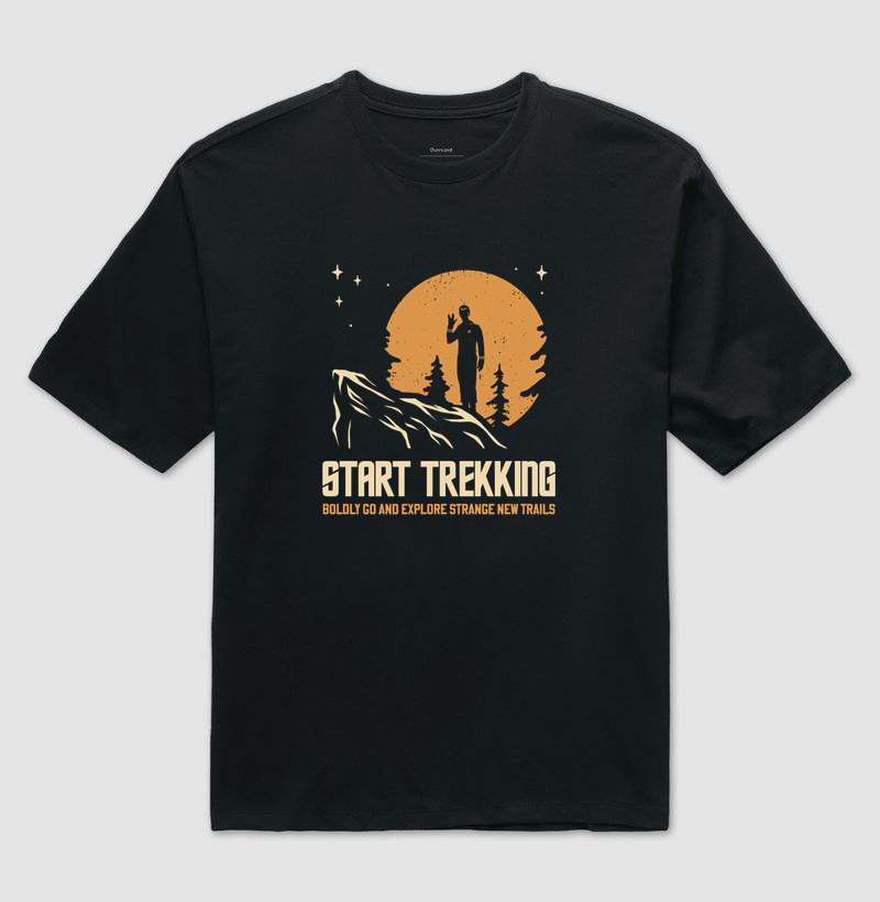 Camiseta Algodão Peruano  Start Trekking - Camiseta Oversized
