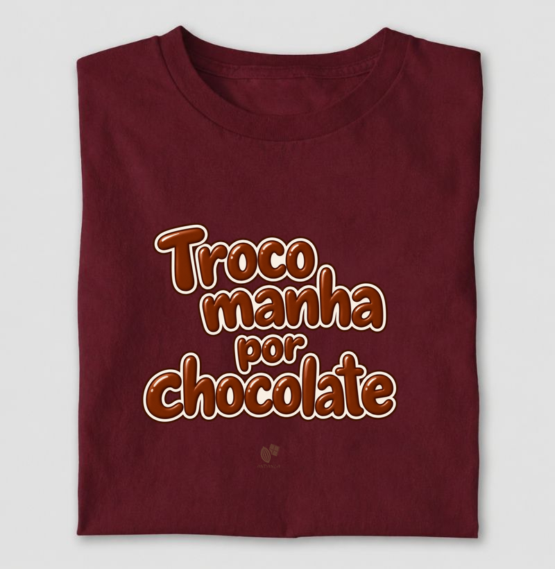 Troco manha por chocolate - Camiseta Infantil